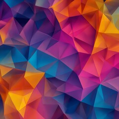 Fototapeta premium Colorful geometric polygon background abstract triangle mosaic pattern wallpaper design texture illustration art