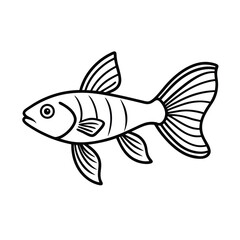 guppy fish vector illustration on white background