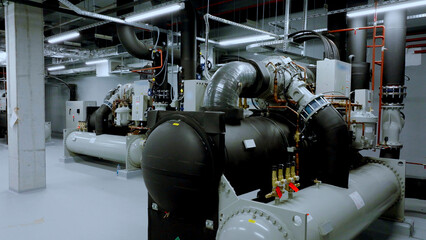Industrial hvac chiller system cooling plant equipment