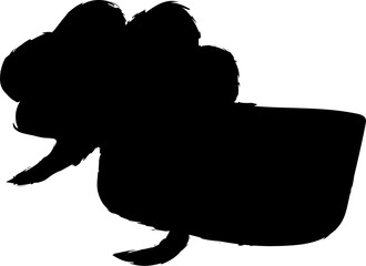 Speech bubbles ink brush, comics, messages