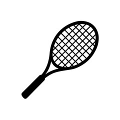 A tennis racket image on transparent background silhouette