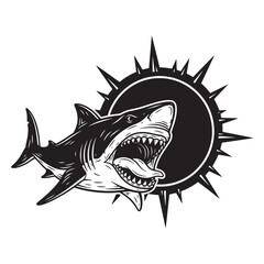 fierce shark vector image