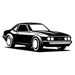 Car Design vector clean black silhouette design white background
