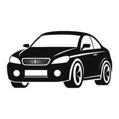 Car Design vector clean black silhouette design white background