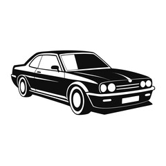 Fototapeta premium Car Design vector clean black silhouette design white background