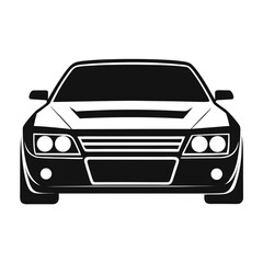 Car Design vector clean black silhouette design white background