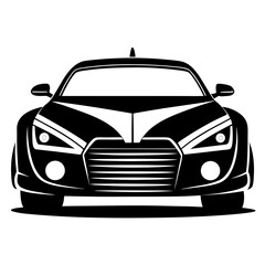 Car Design vector clean black silhouette design white background