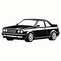 Car Design vector clean black silhouette design white background