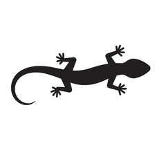 Obraz premium silhouette of a lizard with a white background