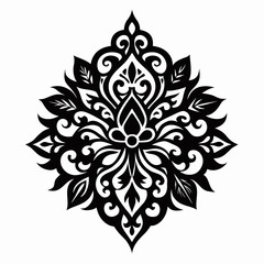 Patturna vector clean black silhouette design white background