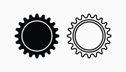 cold drinks or bear Bottle cap silhouette and outline vector isolated on white background.