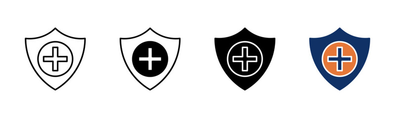 Obraz premium Insurance icon sheet multiple style collection