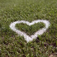 heart sign on the lawn