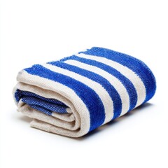 Outdoor blanket folded isolated on clean white background minimalist composition ar 16:9