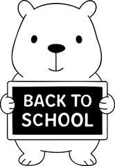 Capybara Clipart Back to School