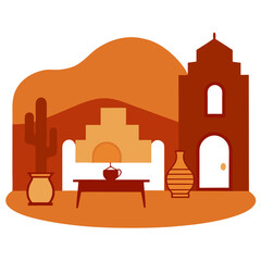 vector illustration of a city street