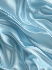 Obraz premium Flowing, rippling, and elegant light blue fabric creates a beautiful and soft background texture, perfect for design.