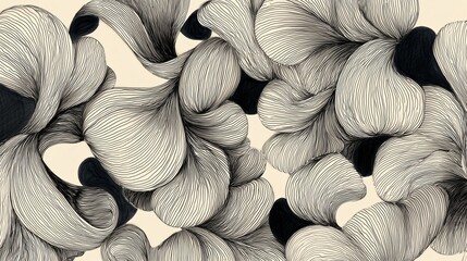 Abstract black and white geometric patterns