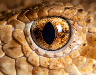Fototapeta premium Detailed Close-Up of a Snake's Eye with Scales