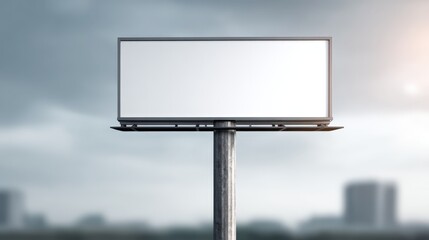 Obraz premium Billboard Mockup on Urban Background for Advertisement, Marketing, and Promotion Campaigns - Copy Space