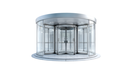 Modern revolving glass door entrance architecture design