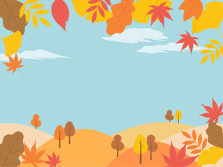 秋のイメージ背景_ベクターイラスト