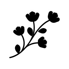 black and white floral