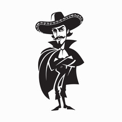 Cartoon Spanish Matador Character in Traditional Costume Vector Illustration Design