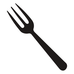 Forkful vector clean black silhouette design white background