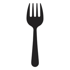 Forkful vector clean black silhouette design white background
