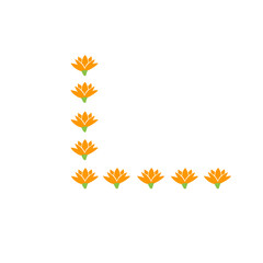 Obraz premium floral corner border decoration