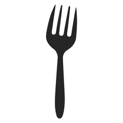 Forkful vector clean black silhouette design white background