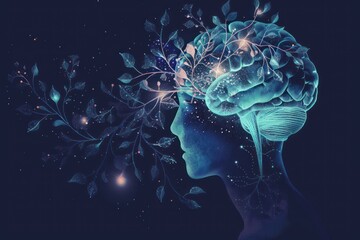 Fototapeta premium Intricate Mindscape A Conceptual Exploration of Consciousness and Cognition Through Digital Artistry