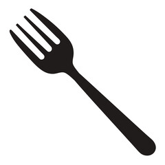 Forkful vector clean black silhouette design white background