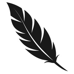 Obraz premium Featherstep vector clean black silhouette design white background