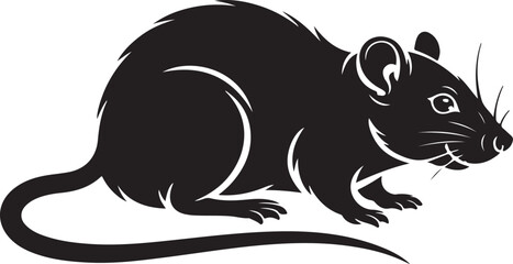 Obraz premium Detailed Rat Vector Illustration with Fine Lines and Realistic Style Art