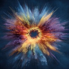 Chromatic Cascade A Captivating Explosion of Color and Energy Creating a Mesmerizing Visual Display of Vibrant Hues and Dynamic Motion