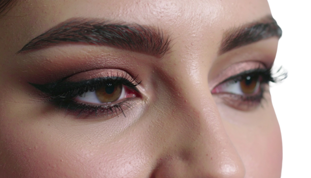 Woman eyes pair. Female makeup. Human beauty isolated on transparent background