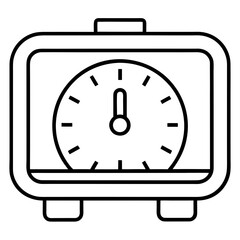 Obraz premium Digital smart Clock line art vector