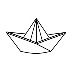  paper boat on white background