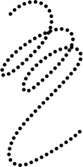 Spiral and swirl dotted line icon. Element for design