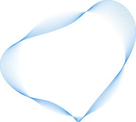 Fototapeta premium Circle round liquid shape with blue gradient line. Design element