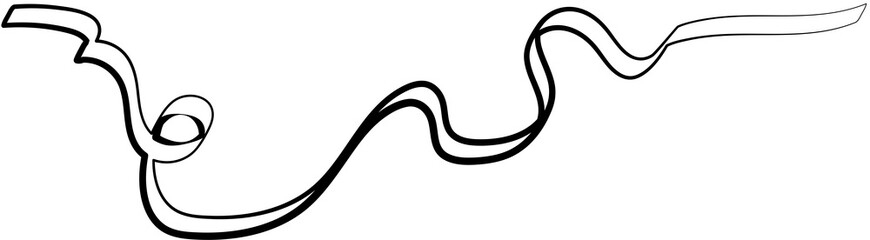 Ribbon party decoration line icon, celebrate, holiday