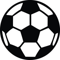 Fototapeta premium Simple black and white soccer ball graphic