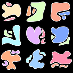 Abstract blob shapes in pastel tones — perfect for modern design and creative projects