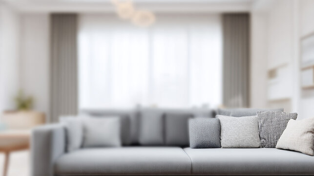 Minimalist living room with modern furniture and natural light, showcasing clean contemporary design.