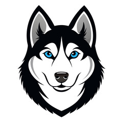 husky head vector