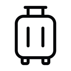 Outline luggage icon for suitcase, baggage, and travel
