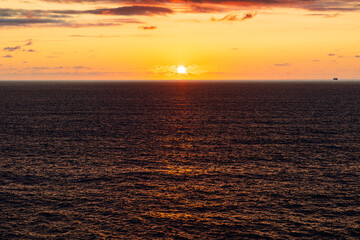 Sunset Over the Cantabrian Sea from Cape Higuer