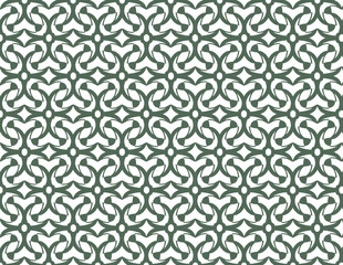 Seamless Sage Green Abstract Floral Loops Pattern Vector